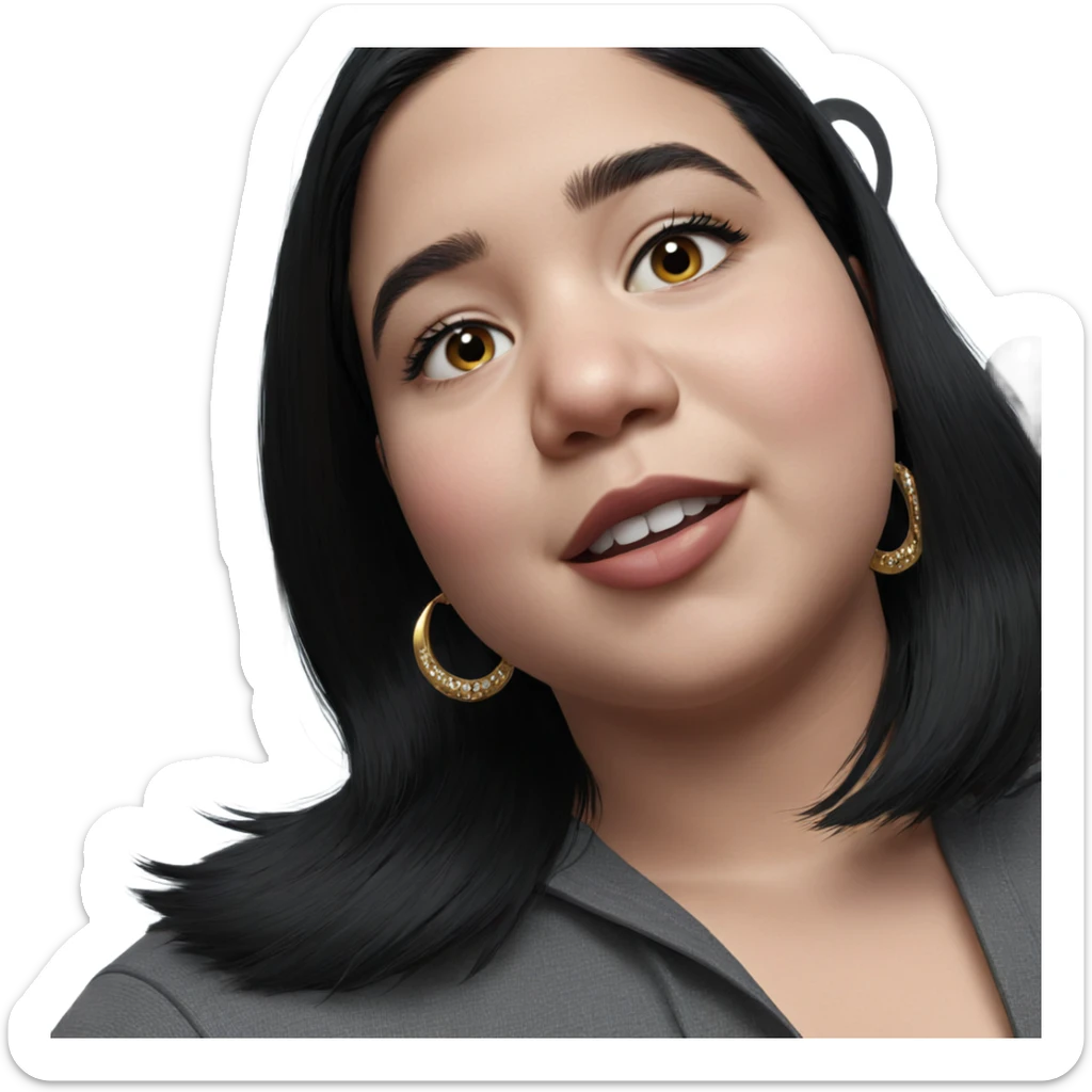 black haired boy with earrings sticker