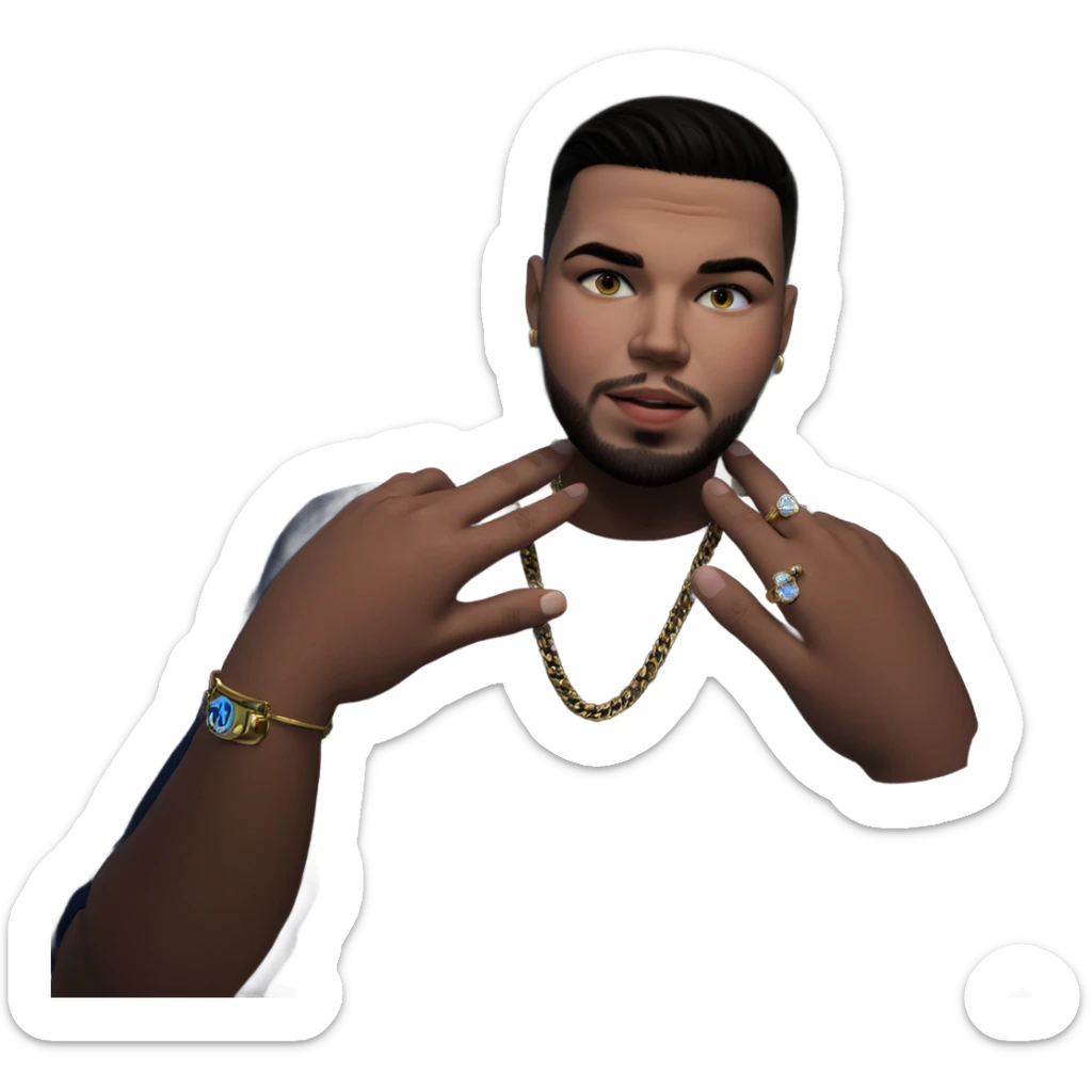 meme boy with jewelry sticker