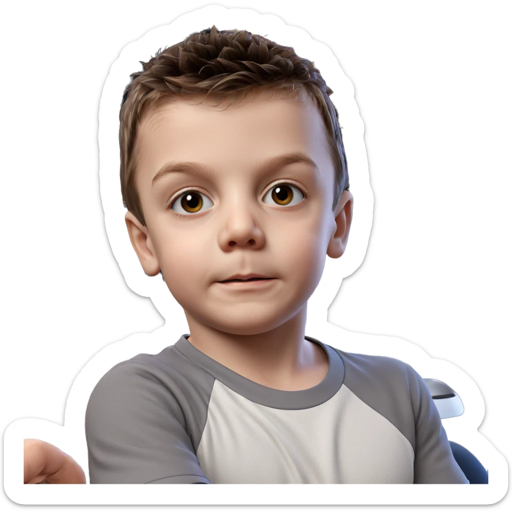 realistic portrait of man sticker