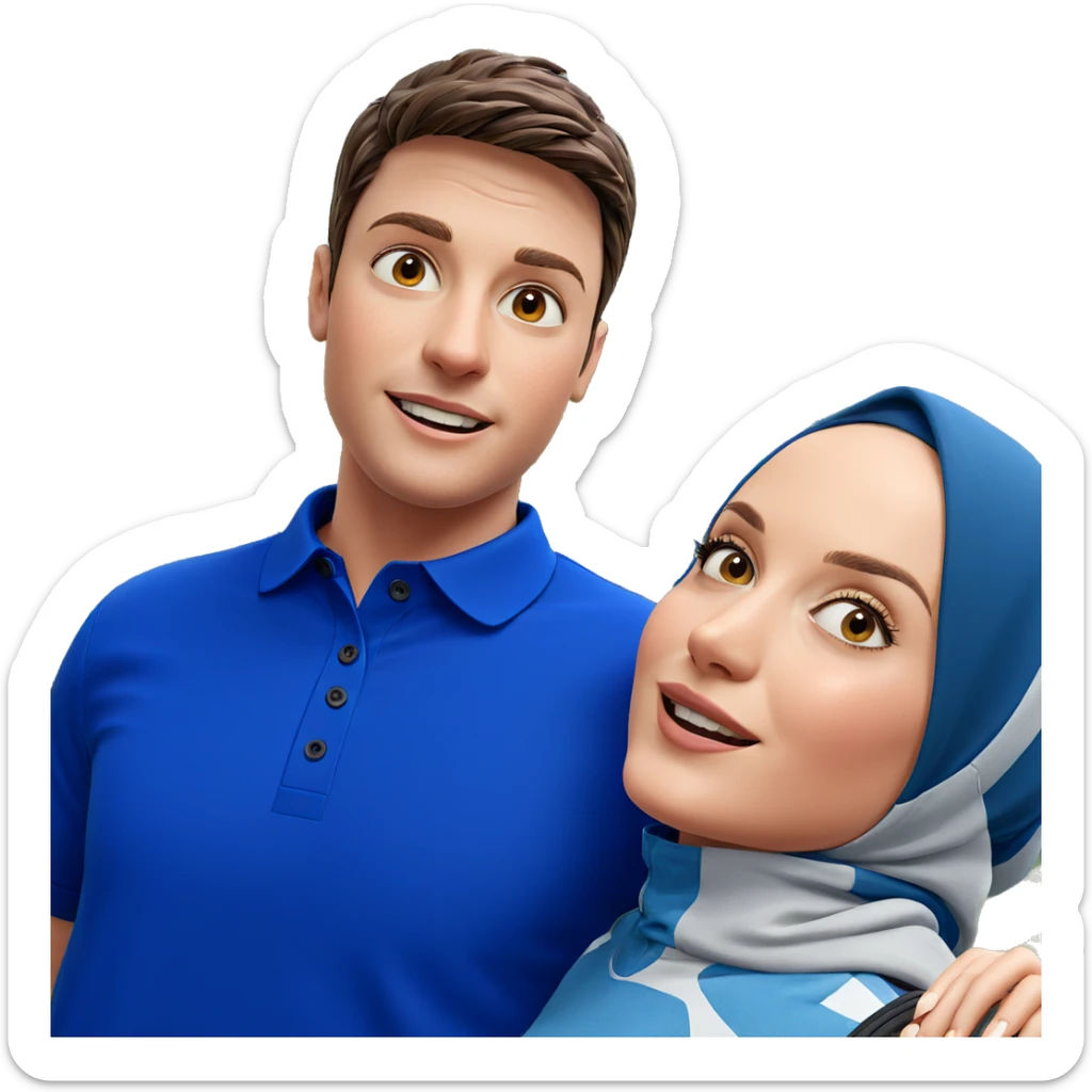 boy and girl outdoors sticker