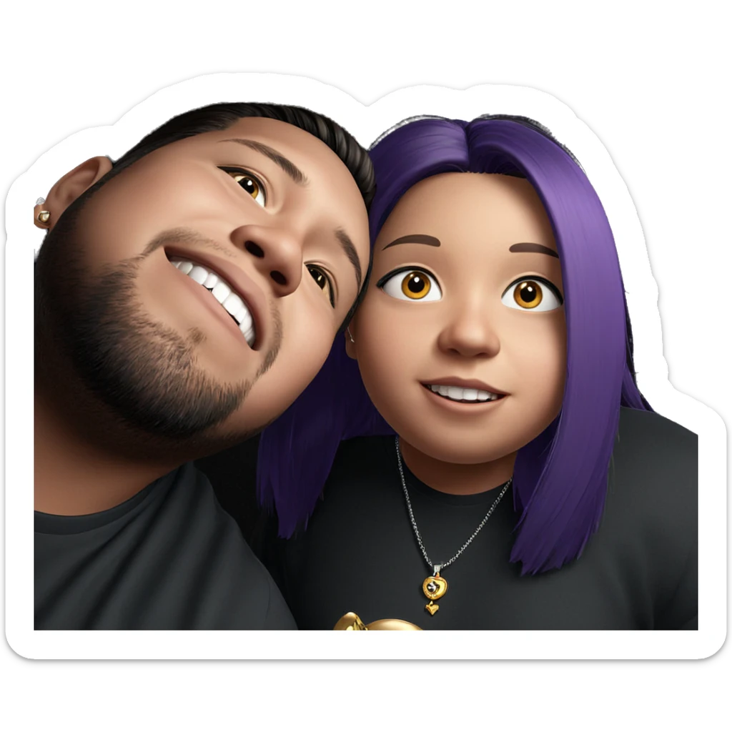 girl and boy with jewelry sticker