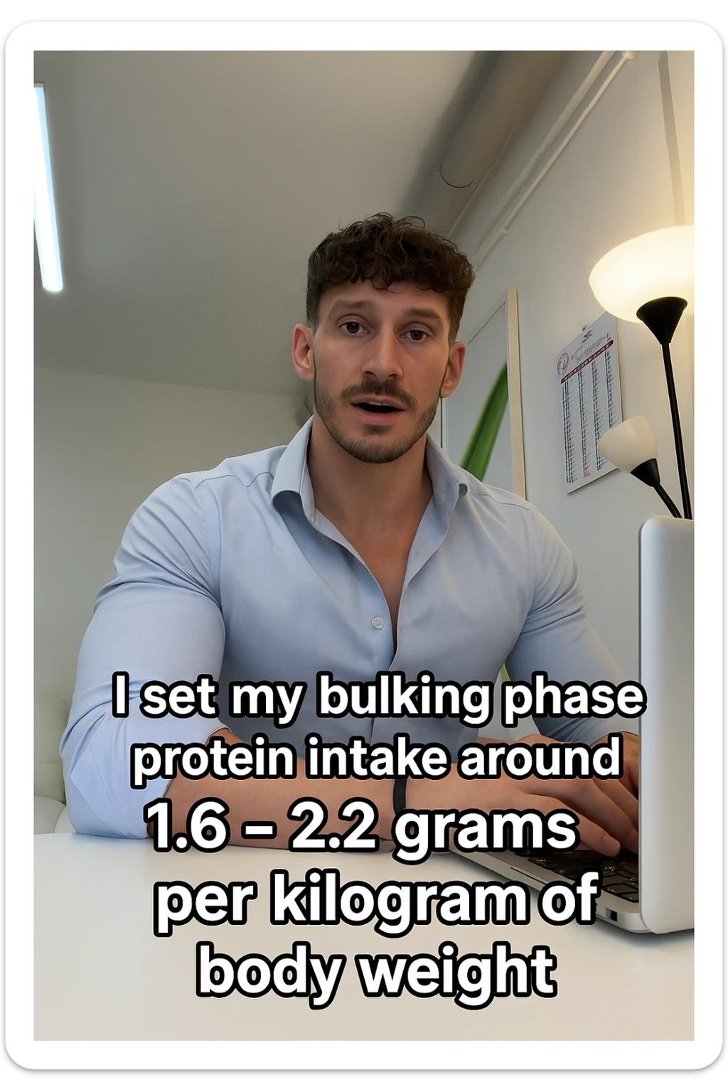 Uomo che imposta la sua fase di massa a proteine intorno 1.6 - 2.2g per kg sticker