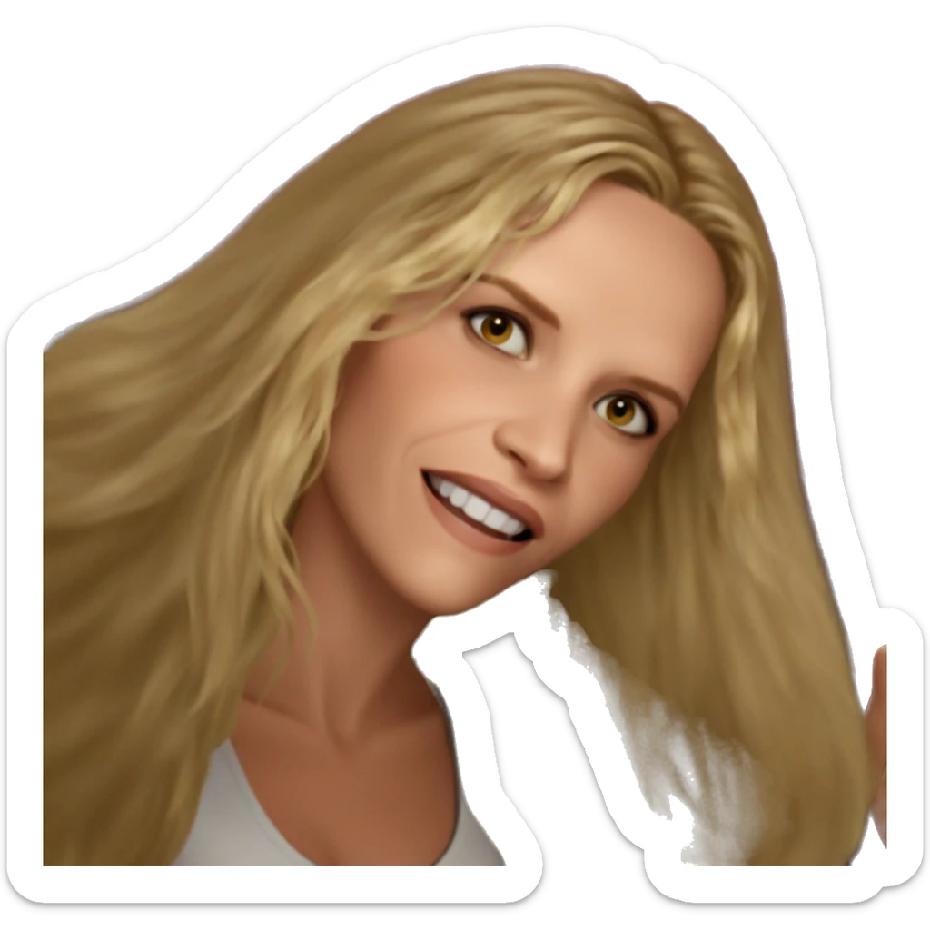 blonde girl portrait alone sticker