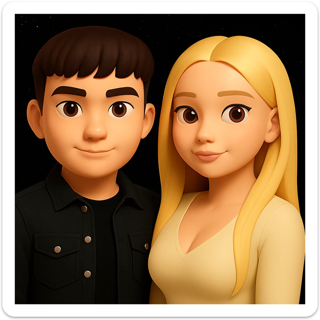 Make the upper body of the girl slightly more volumetric for a more balanced silhouette, while preserving the 3D emoji style and overall appearance. Maintain the original 3D fluent emoji look and feel. sticker