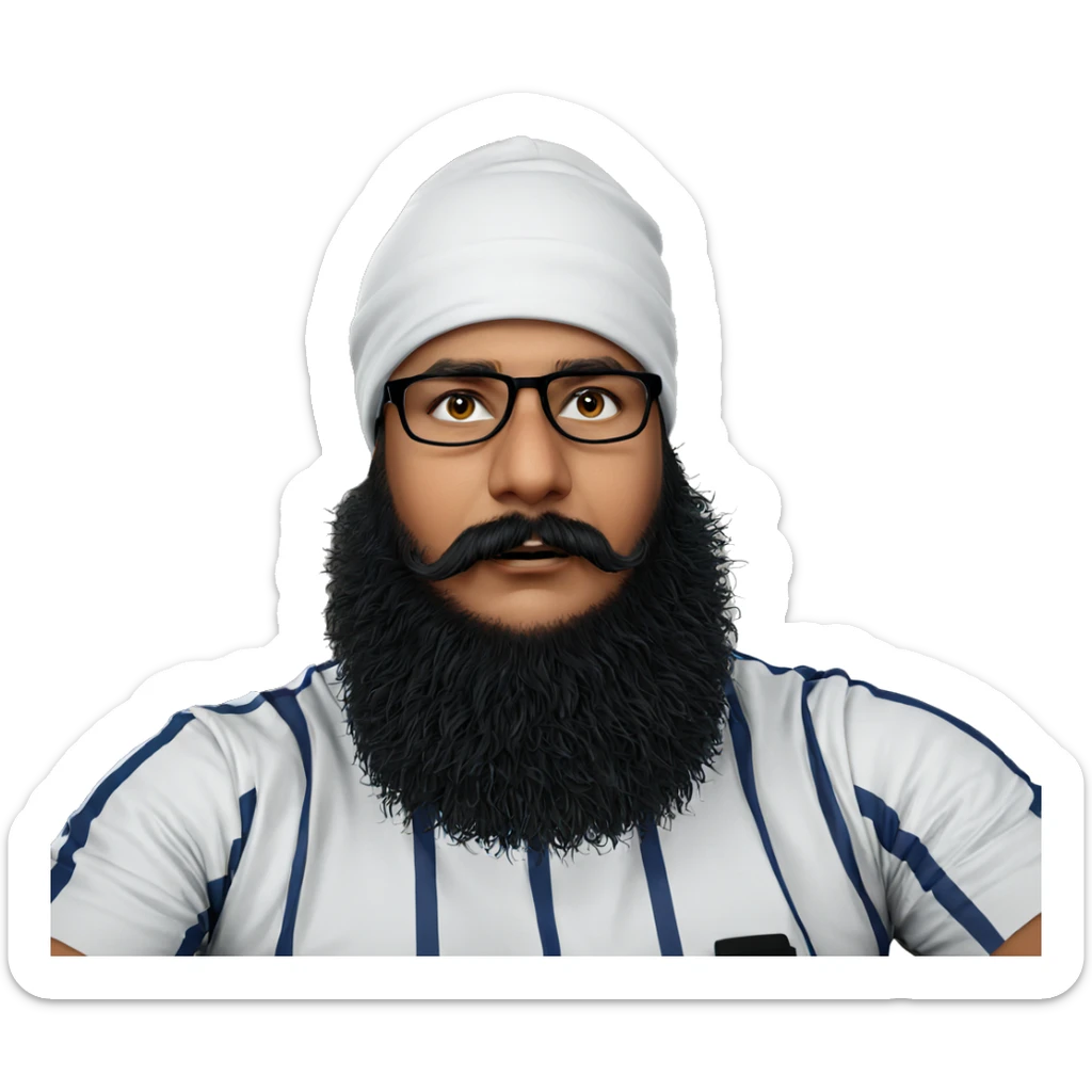 realistic portrait of a man sticker