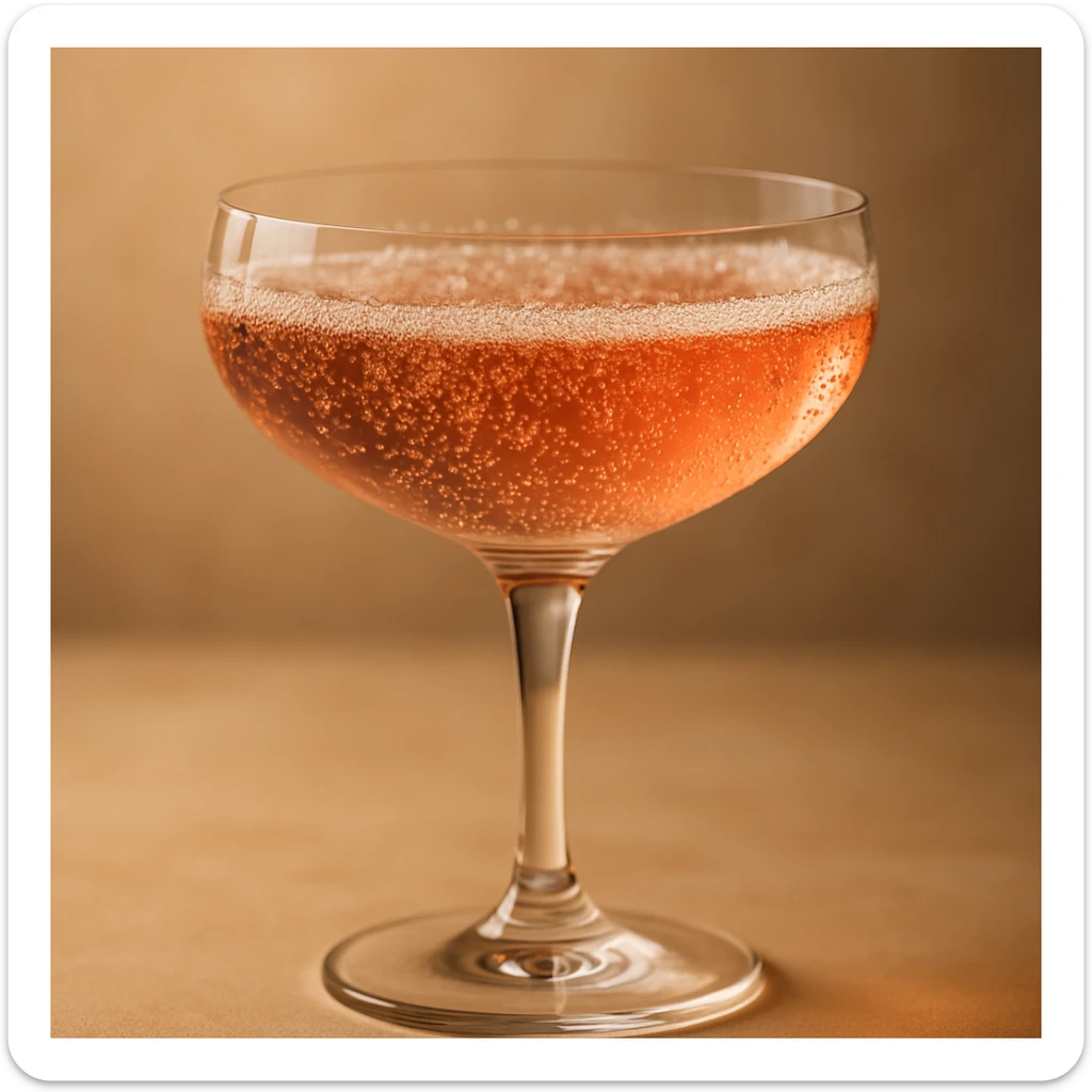 rose champagne in a couple glass, elegant, sparkling, celebratory sticker