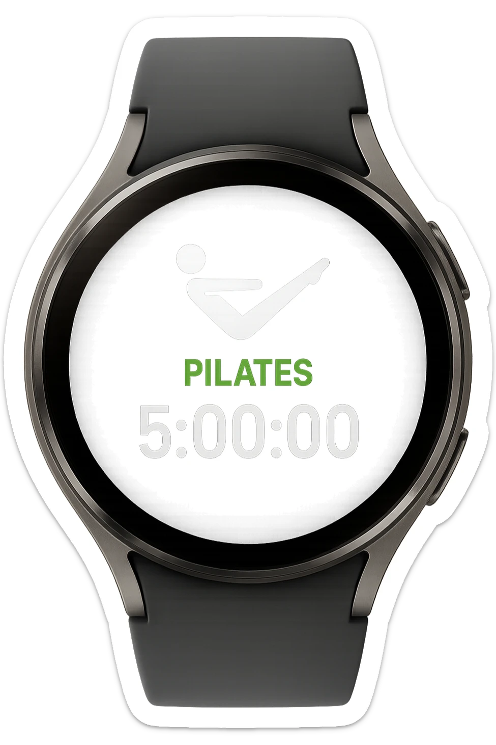 smartwatch con modalità attiva di pilates che segna 5 ore di pilates, REALISTICA 4K sticker
