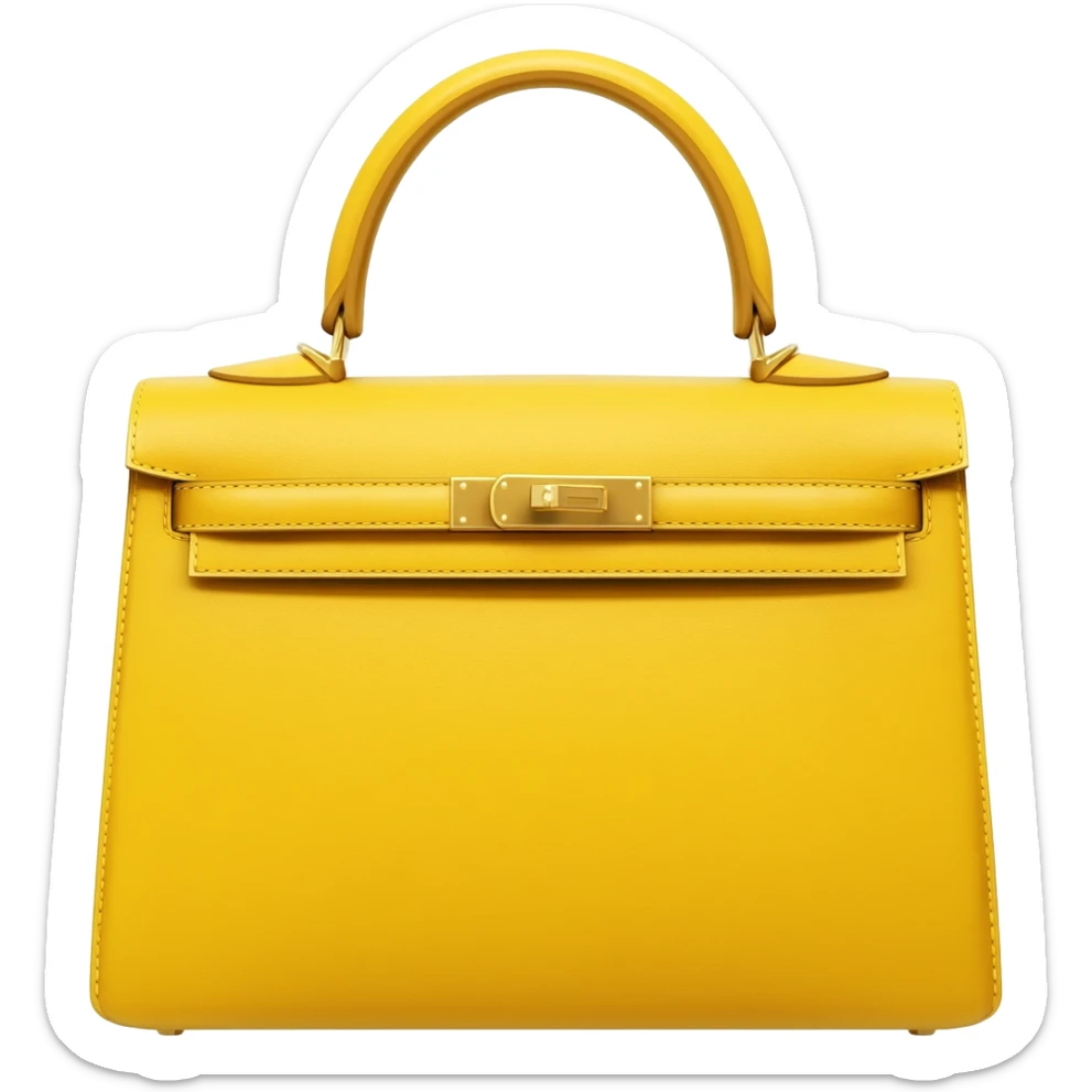 yellow matte kelly hermes bag sticker