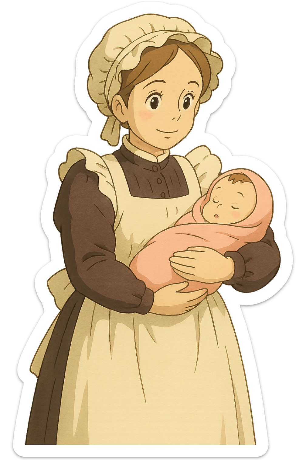 victorian midwife sticker