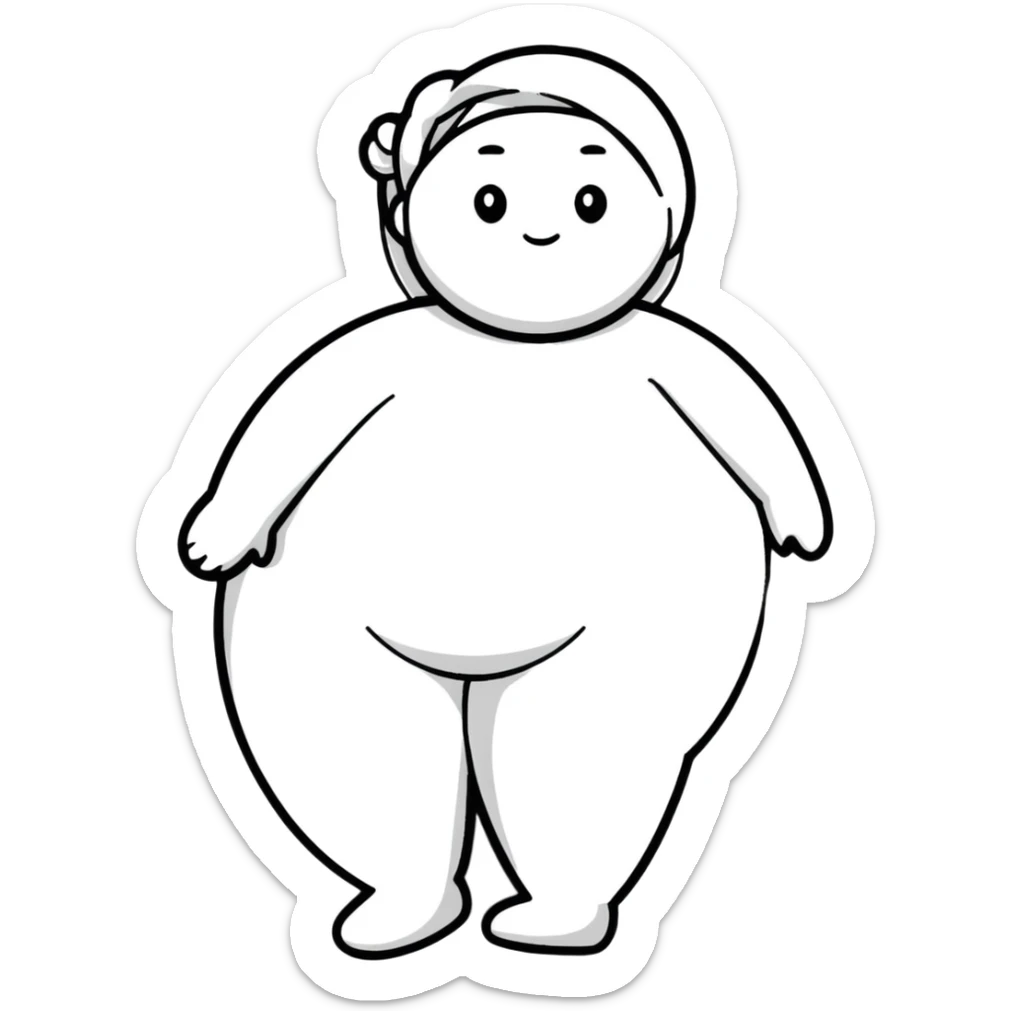 Venus of Willendorf prehistoric limestone figurine, rotund female figure with detailed rounded body sticker