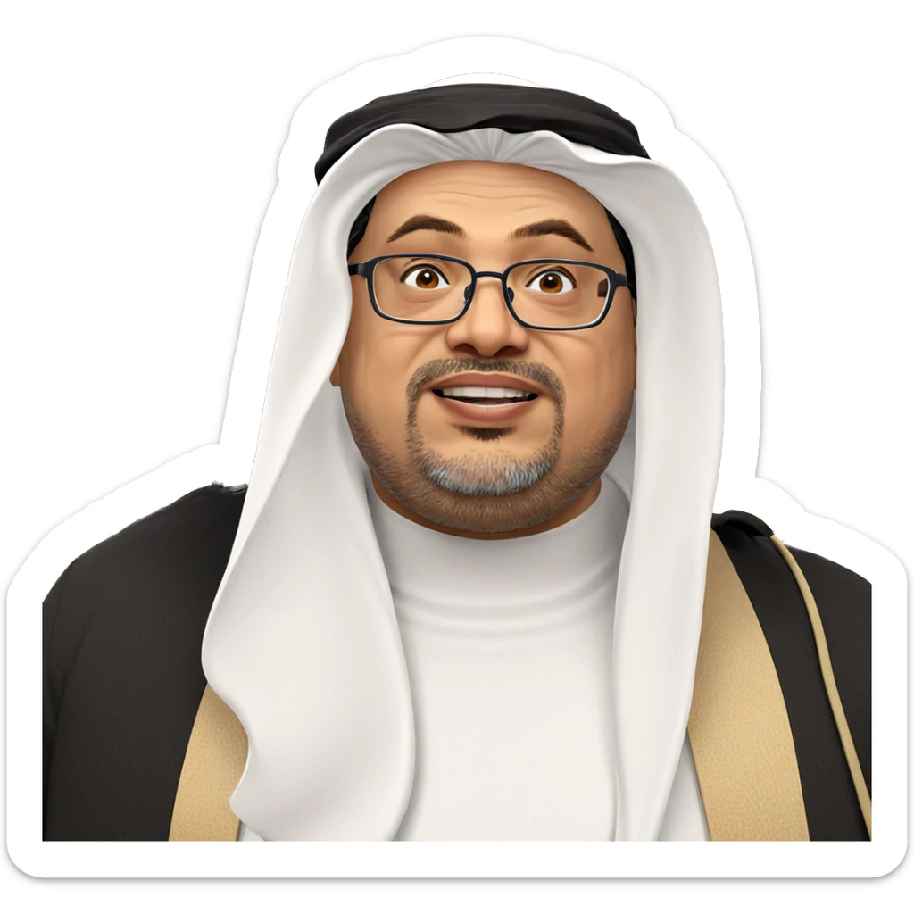 cosplay boy with glasses sticker