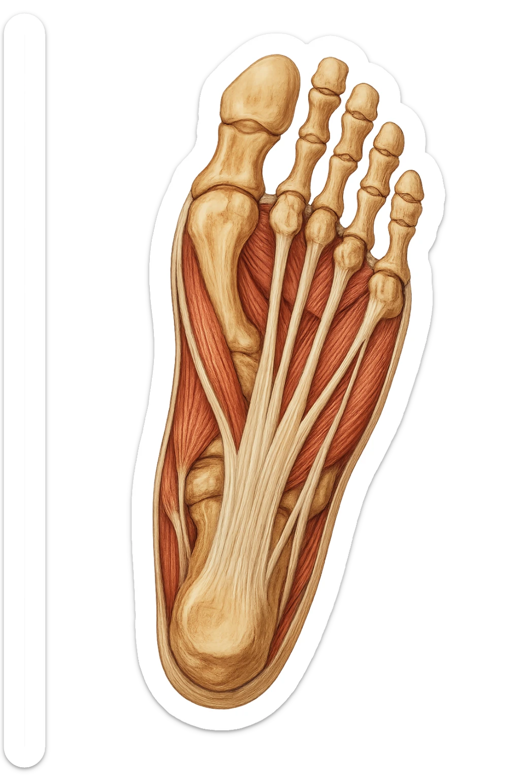 Piede visto sotto la pianta sticker