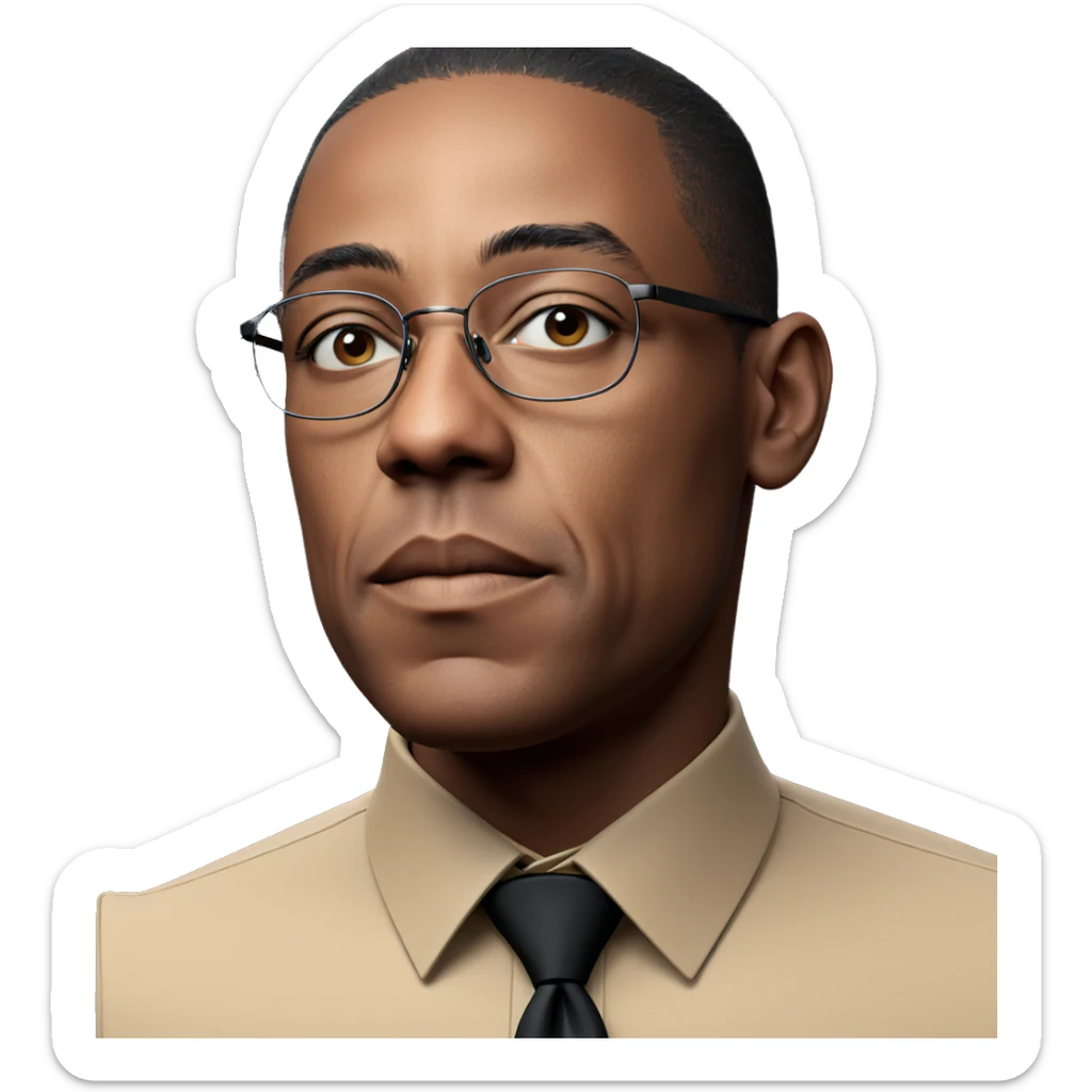 stylish young man in glasses sticker