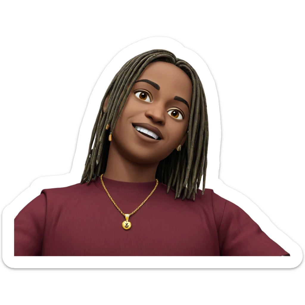 boy with jewelry outdoors sticker