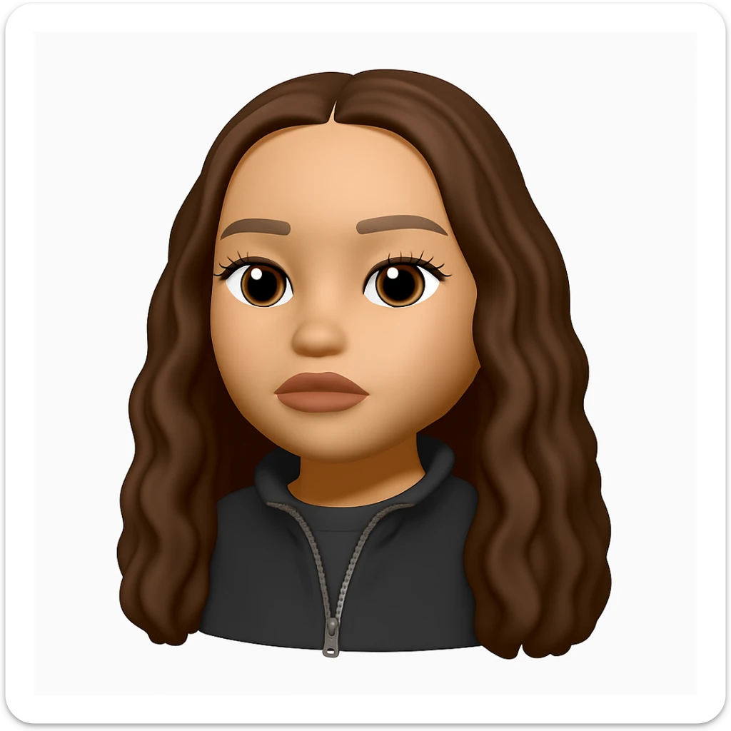 Convert this photo into a 3D emoji in Apple style, closely resembling the original person. The style should mimic Apple's emoji style with a 3D appearance, capturing the likeness and details of the person in the photo. sticker