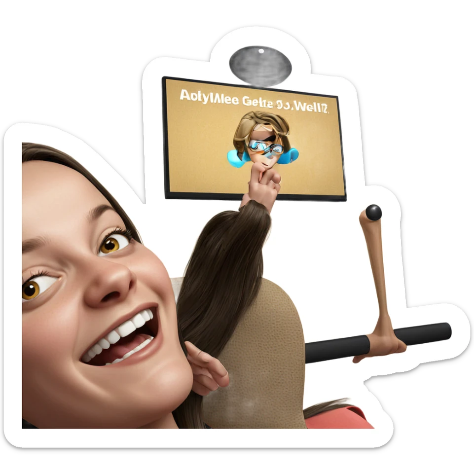 realistic portrait of a girl sticker