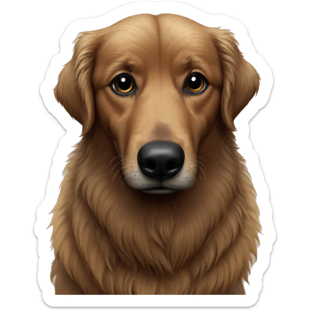 realistic black-eyed dog portrait sticker