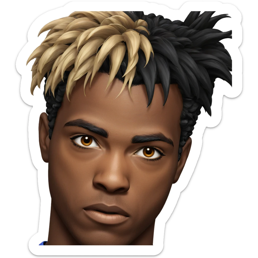 portrait of dark-skinned male sticker