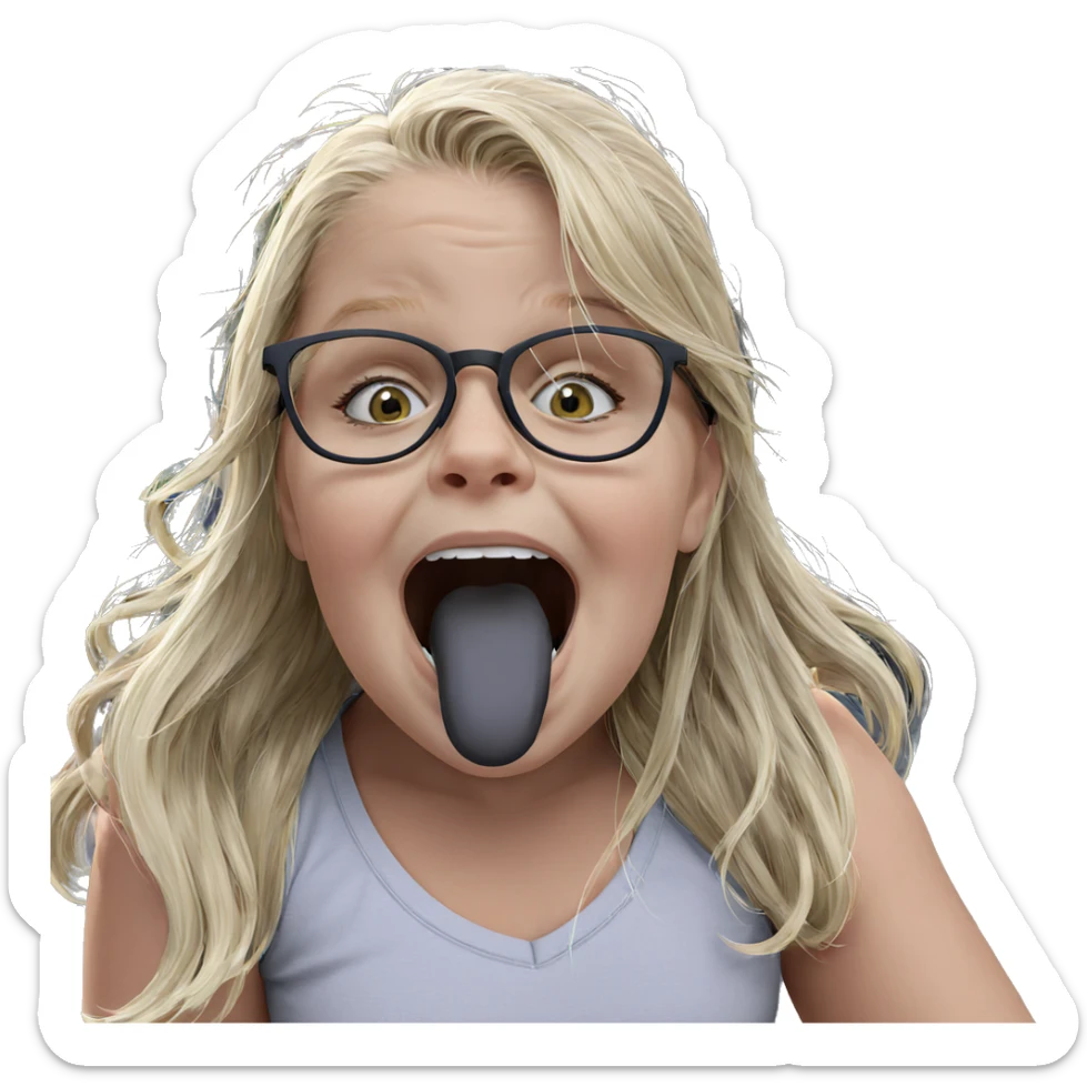 blonde girl with glasses outdoors sticker