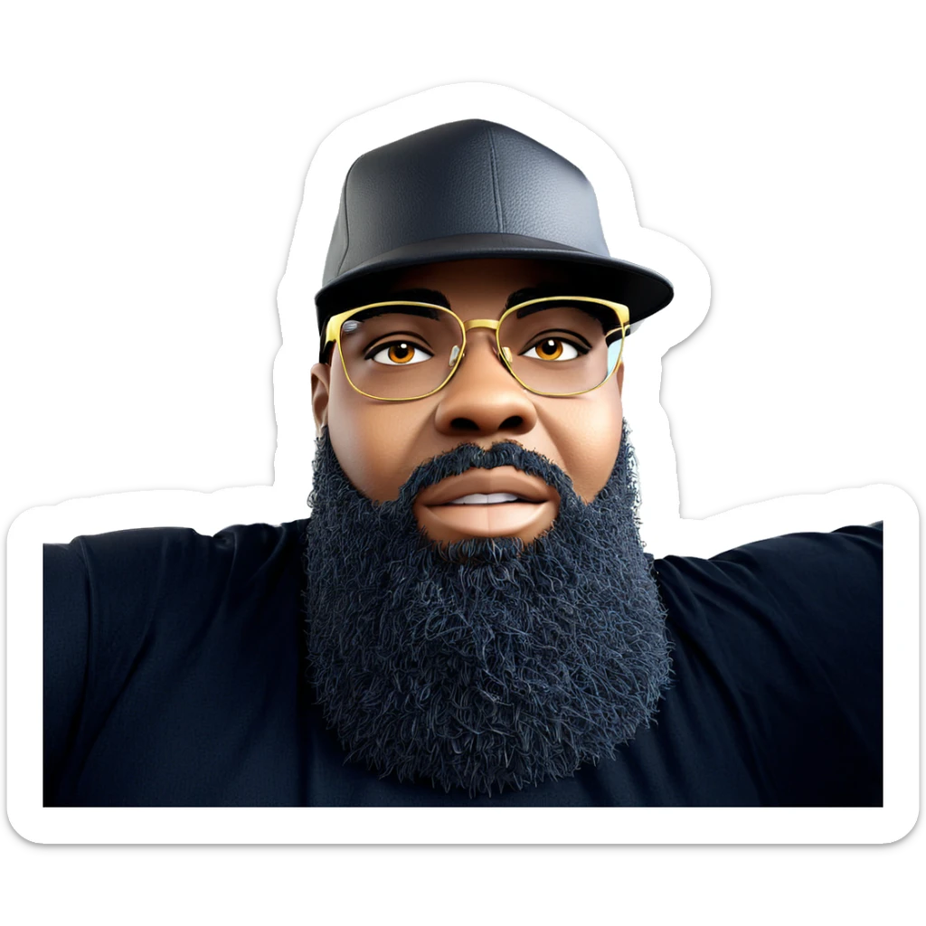 cool guy in cosplay hat sticker