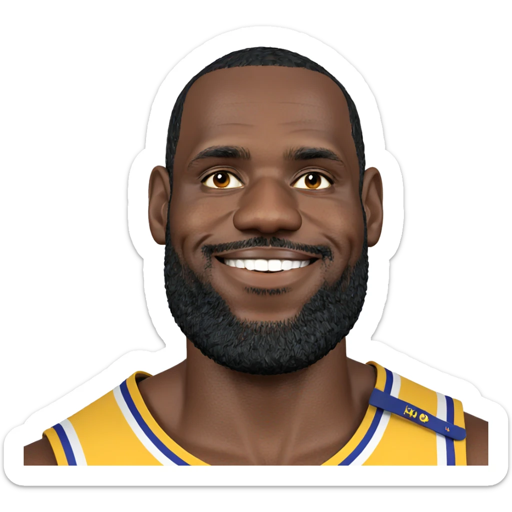 smiling dark-skinned male portrait sticker