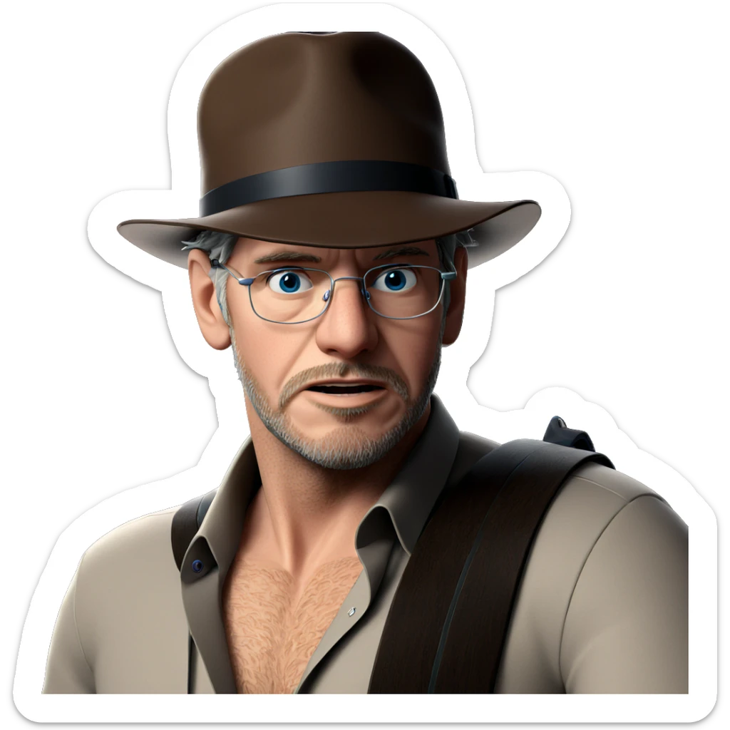 bearded man with blue eyes sticker