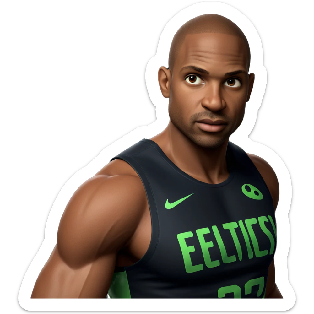 muscular male in tank top sticker