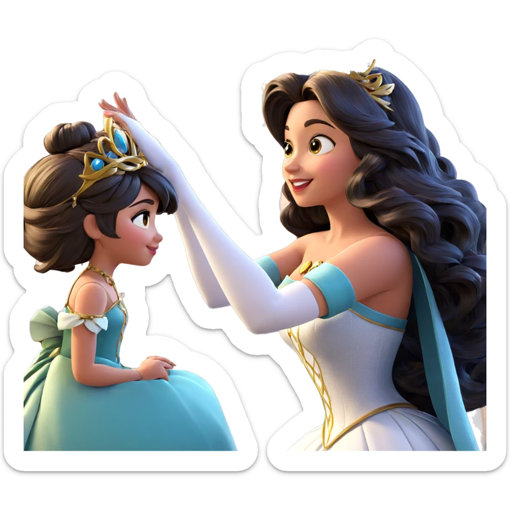 fairy tale princess gathering sticker