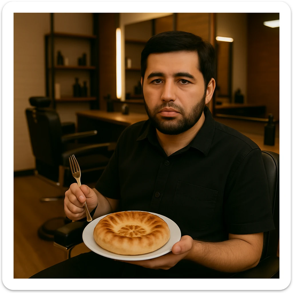 birinchidagi odamni yuziga 2 rasmdagi odamga uxshatib chizib bergin xuddu shunday non yen utirganini sticker