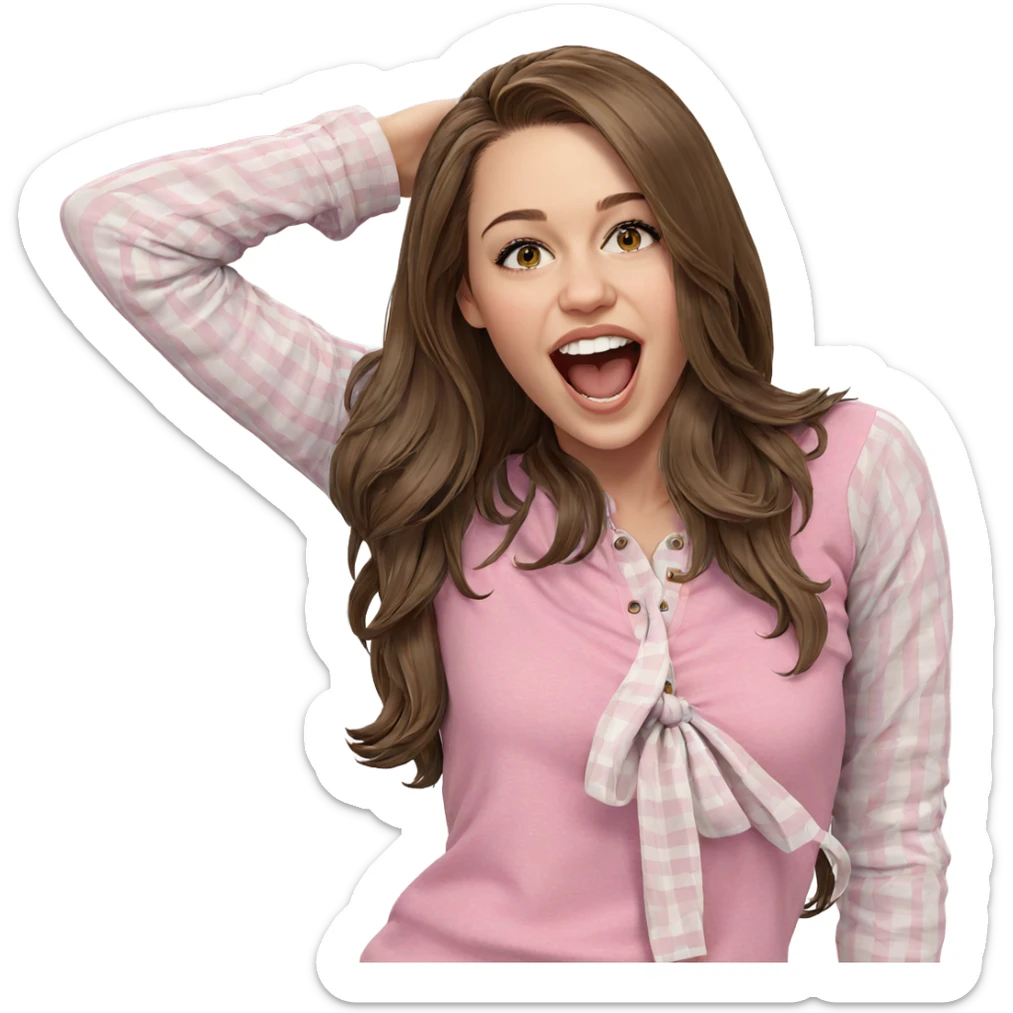 realistic portrait of girl sticker