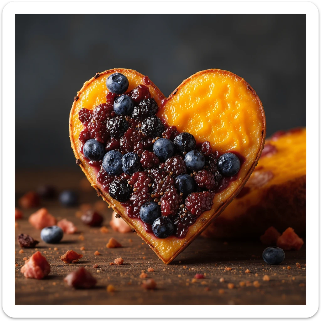 food heart emoji with a gradient effect sticker