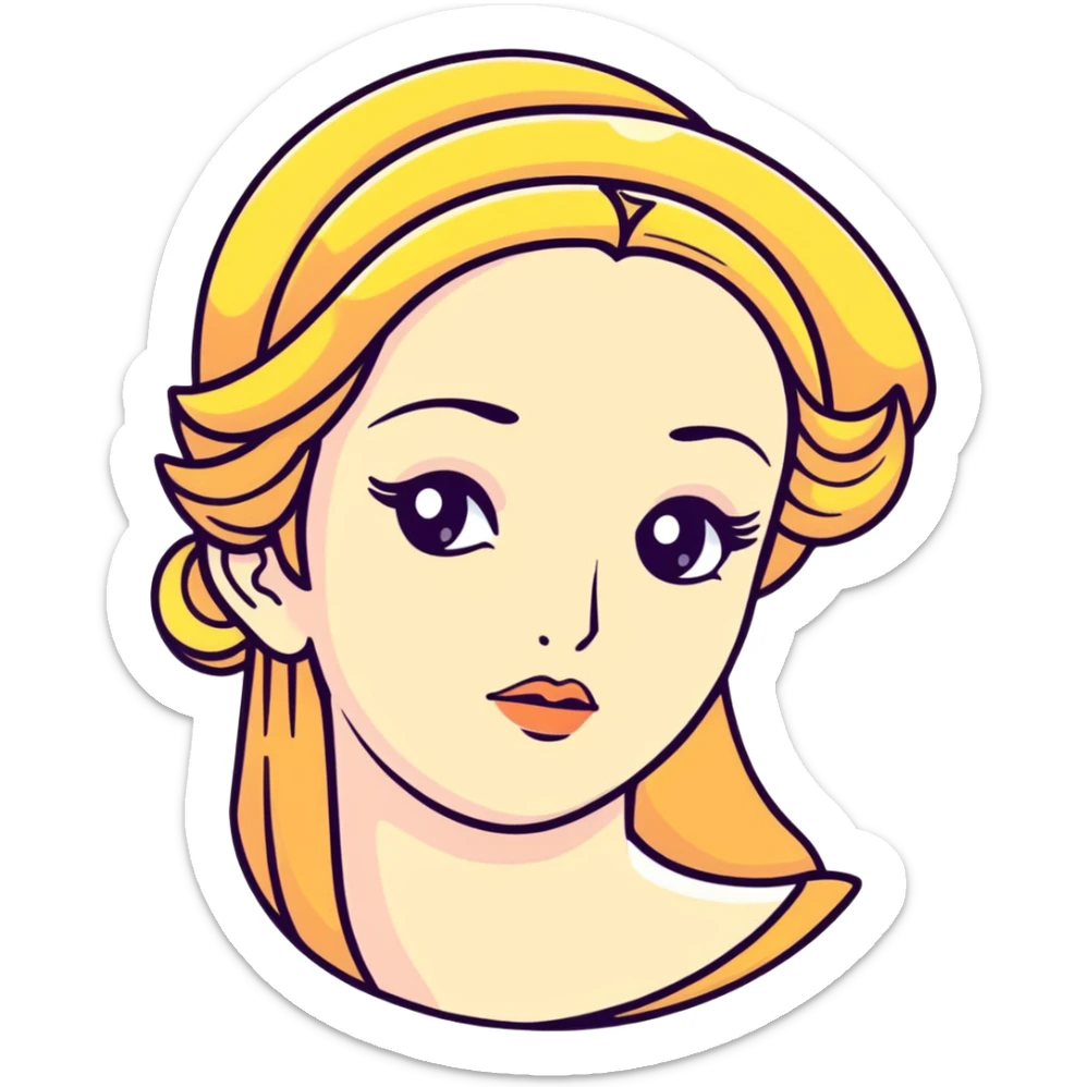 closeup head portrait of universe goddess Sophia with pretty perfect feminine attractive face, cosmic beauty with detailed delicate facial features, head only isolated, no body sticker