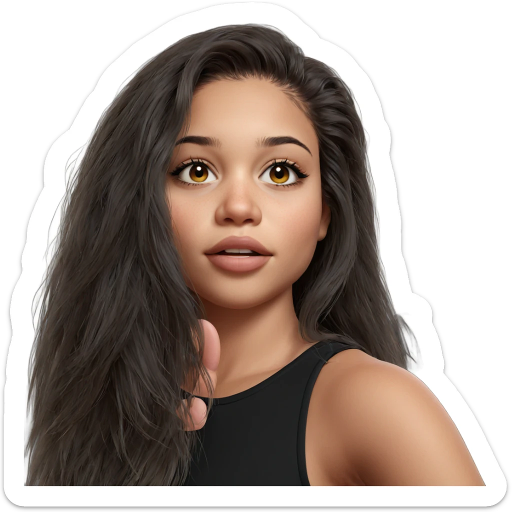 realistic portrait of a girl sticker