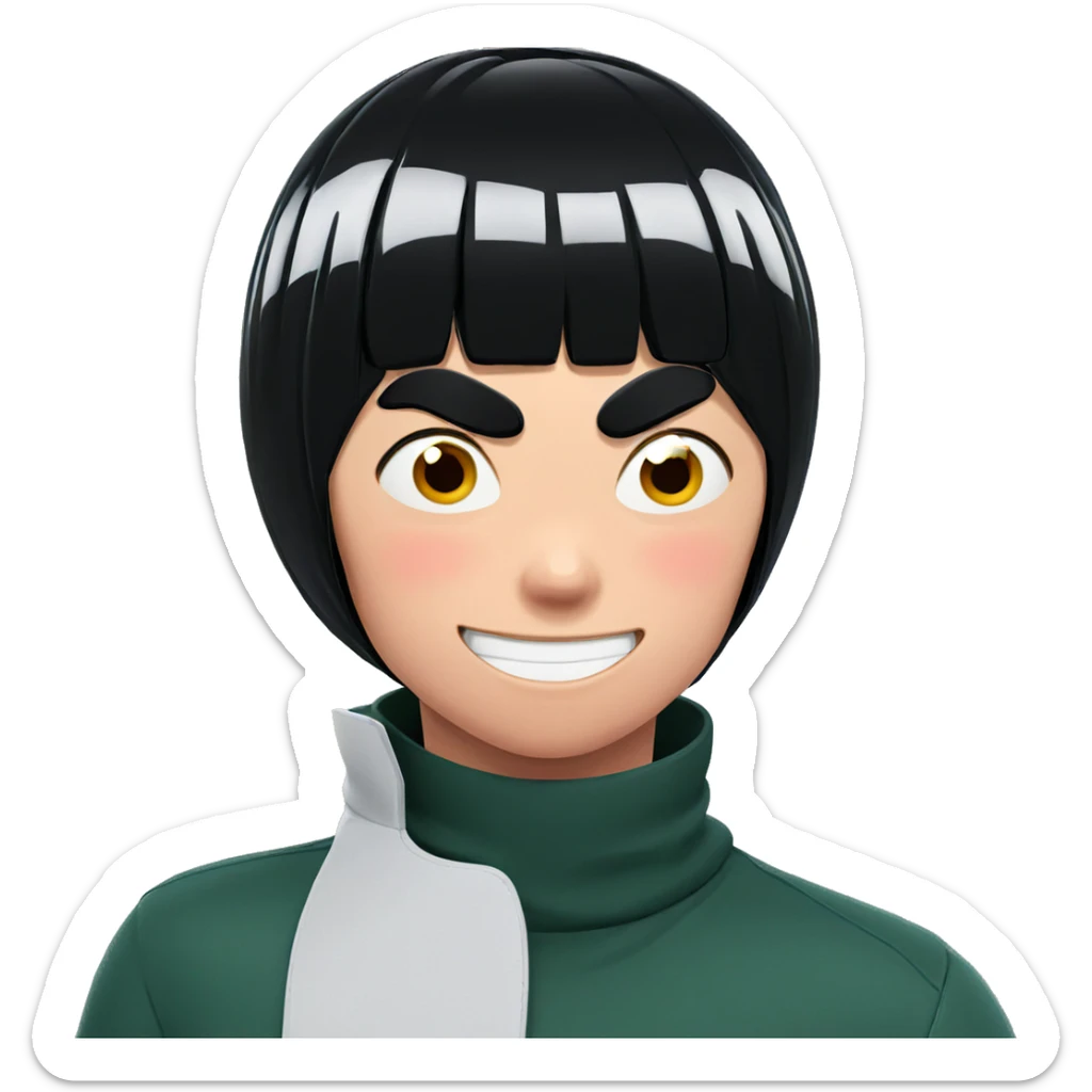 grinning boys in konohagakure sticker