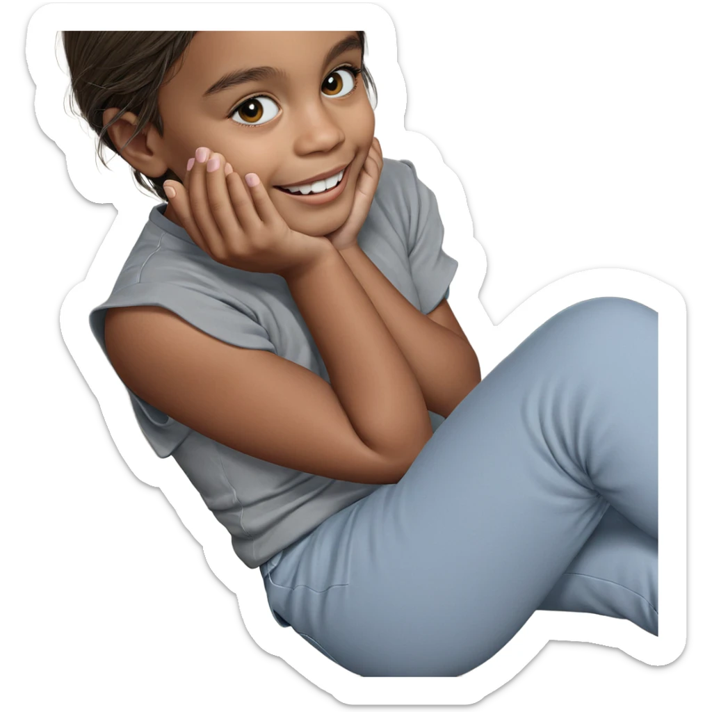 smiling girl looking at viewer sticker