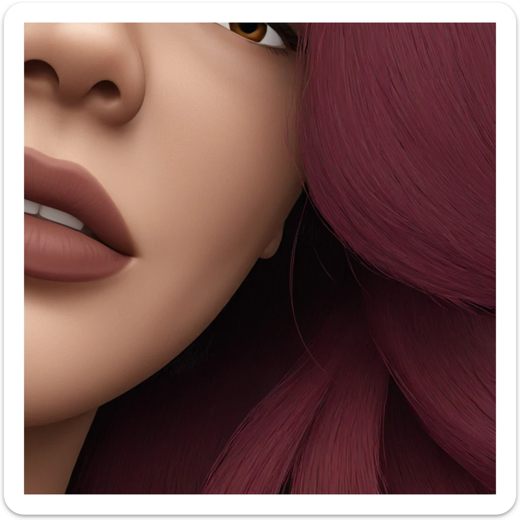 realistic portrait of a girl sticker