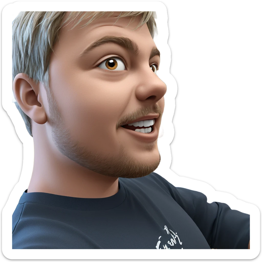 boys in casual t-shirts sticker