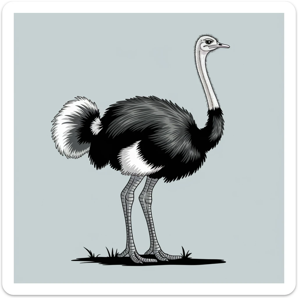 Ostrich sticker