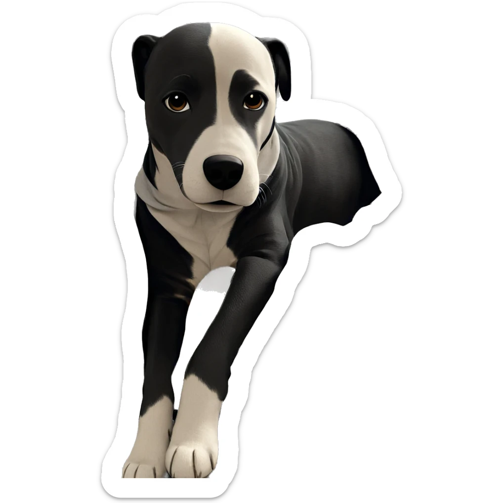 dog cozy under blanket sticker