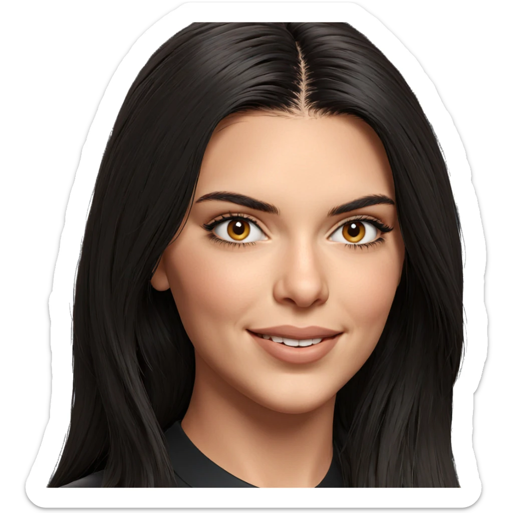 smiling girl portrait in focus sticker