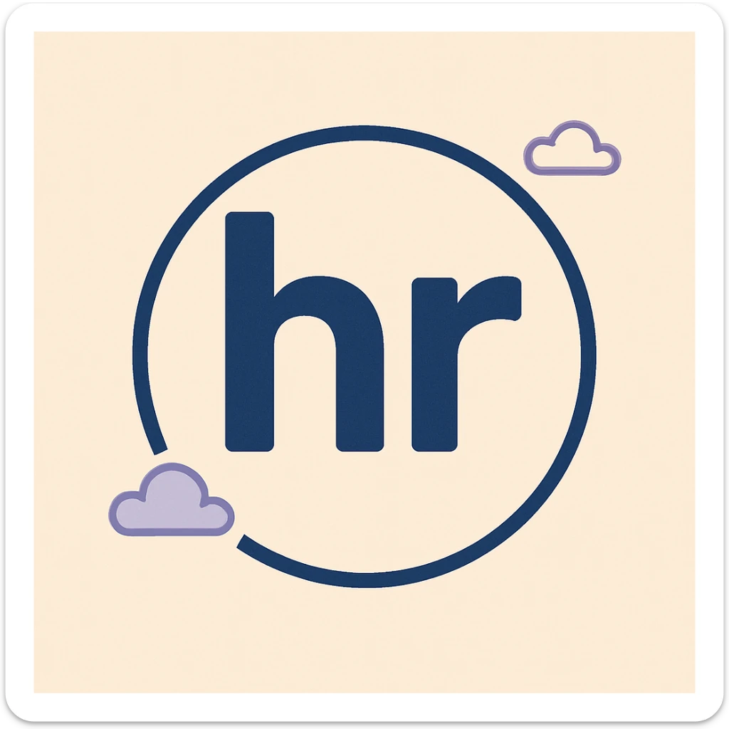 corporate style HR logo with only the abbreviation 'hr', suitable for personnel affairs sticker