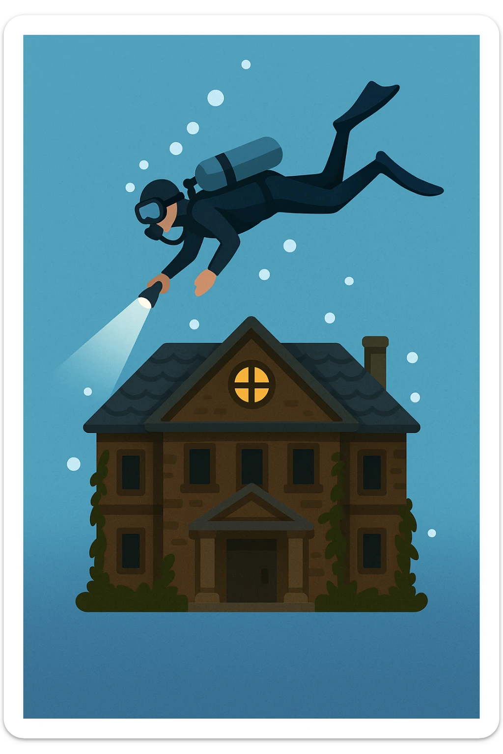 an emoji that symbolizes this movie the deep house sticker