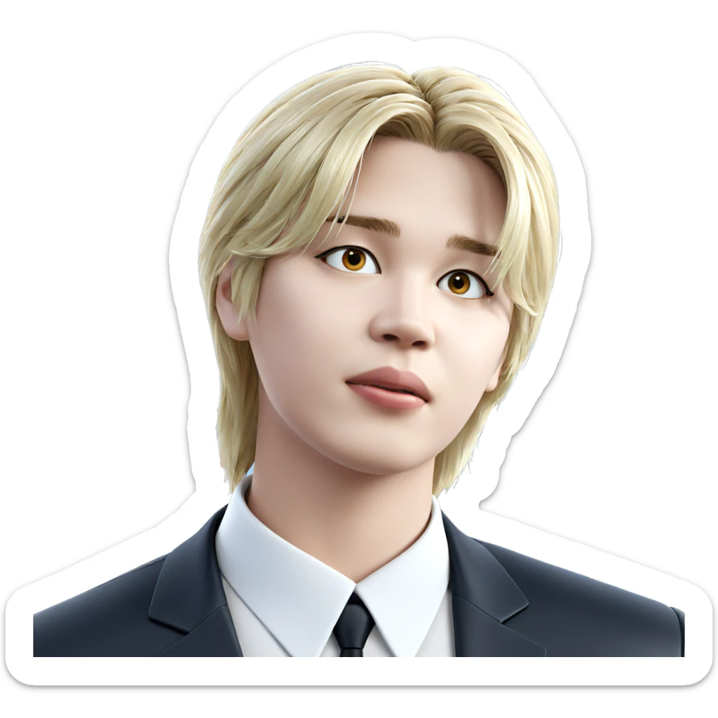 blonde girl in white shirt sticker