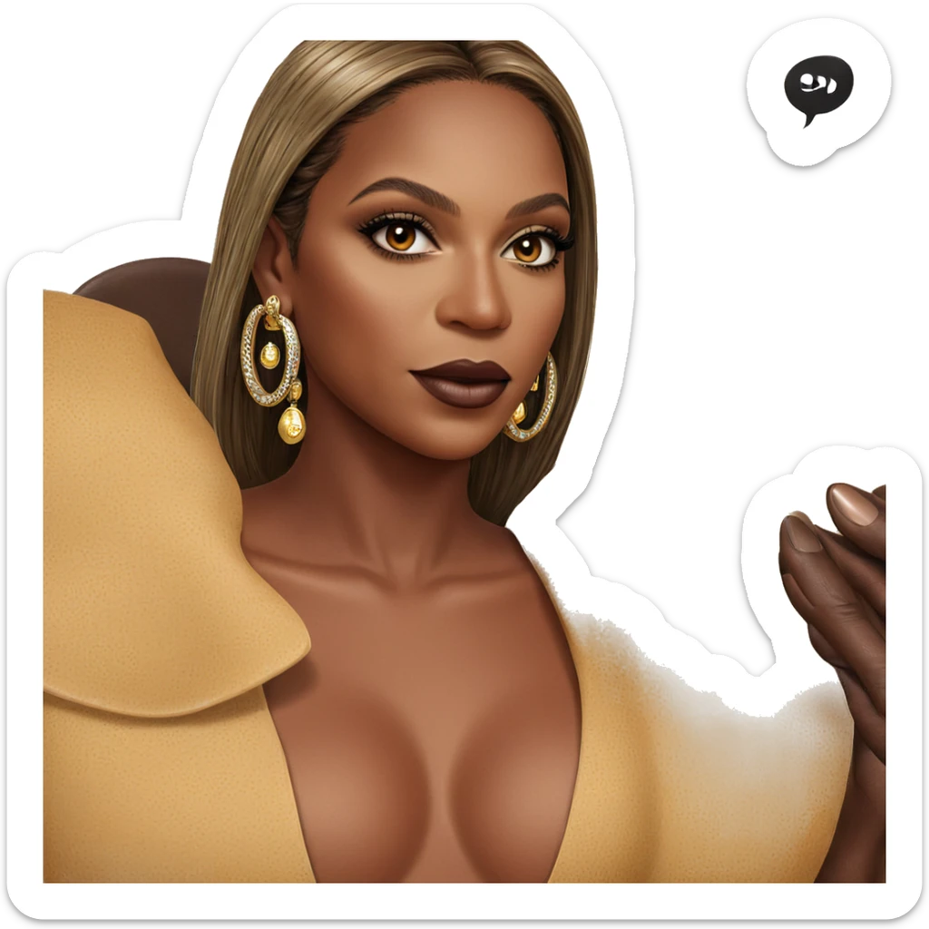 dark-skinned beauty with jewelry sticker