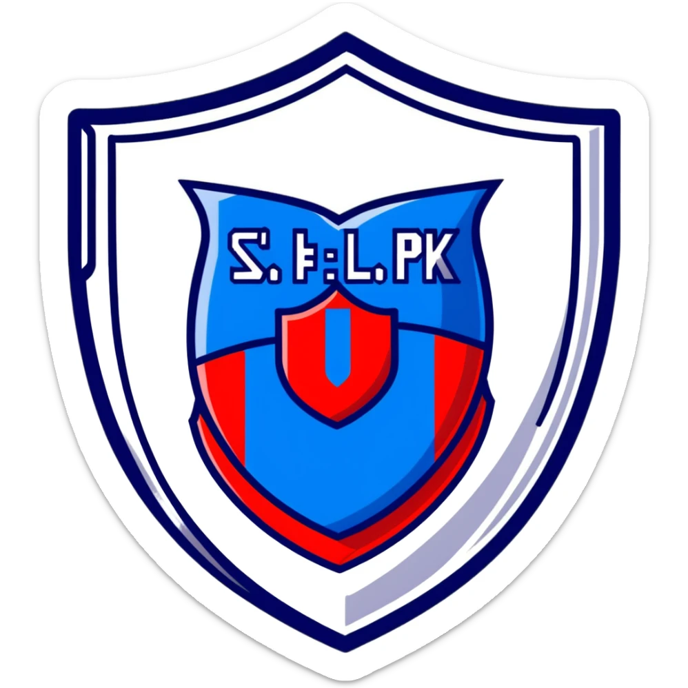 FC Barcelona logo, shield with blue and red stripes, football club emblem sticker