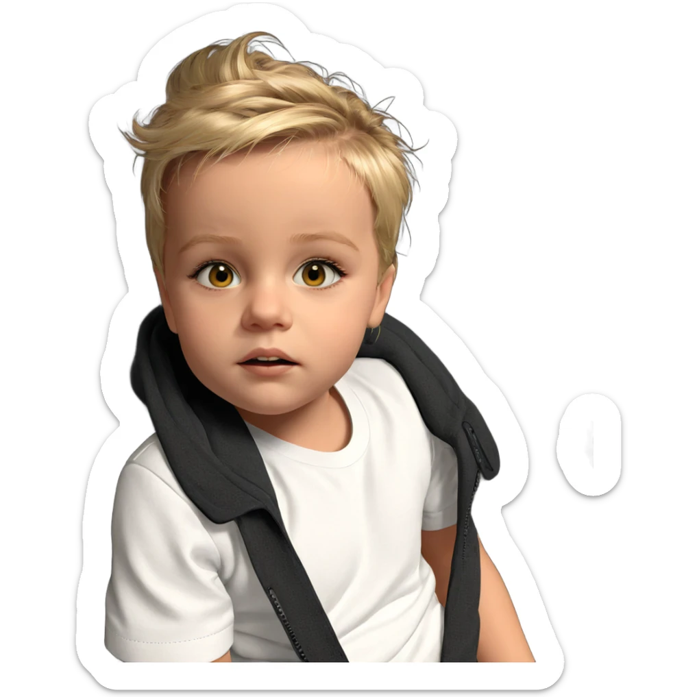 blonde girl looking at you sticker