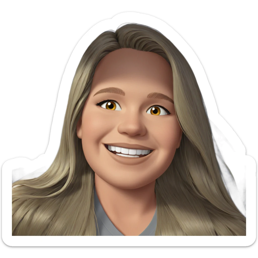 smiling girl in car interior sticker