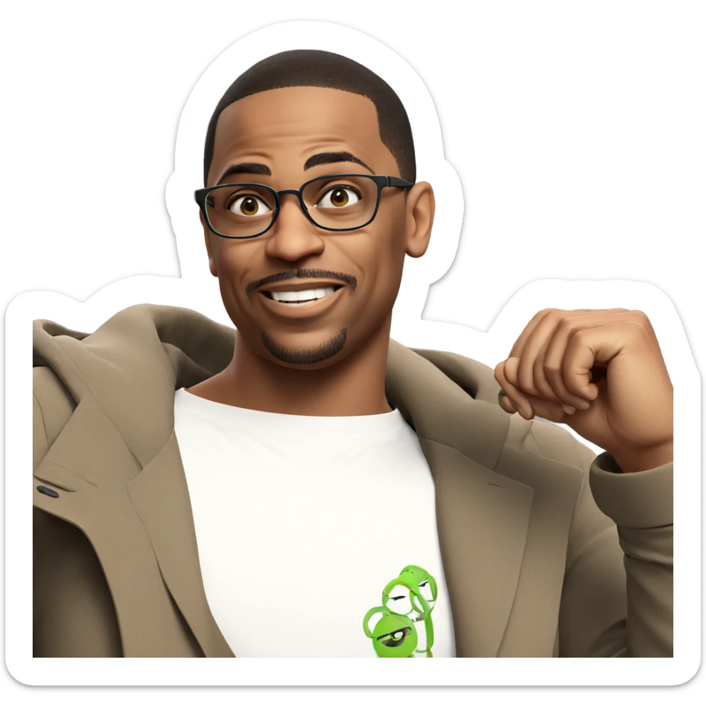 smiling boy in glasses meme sticker