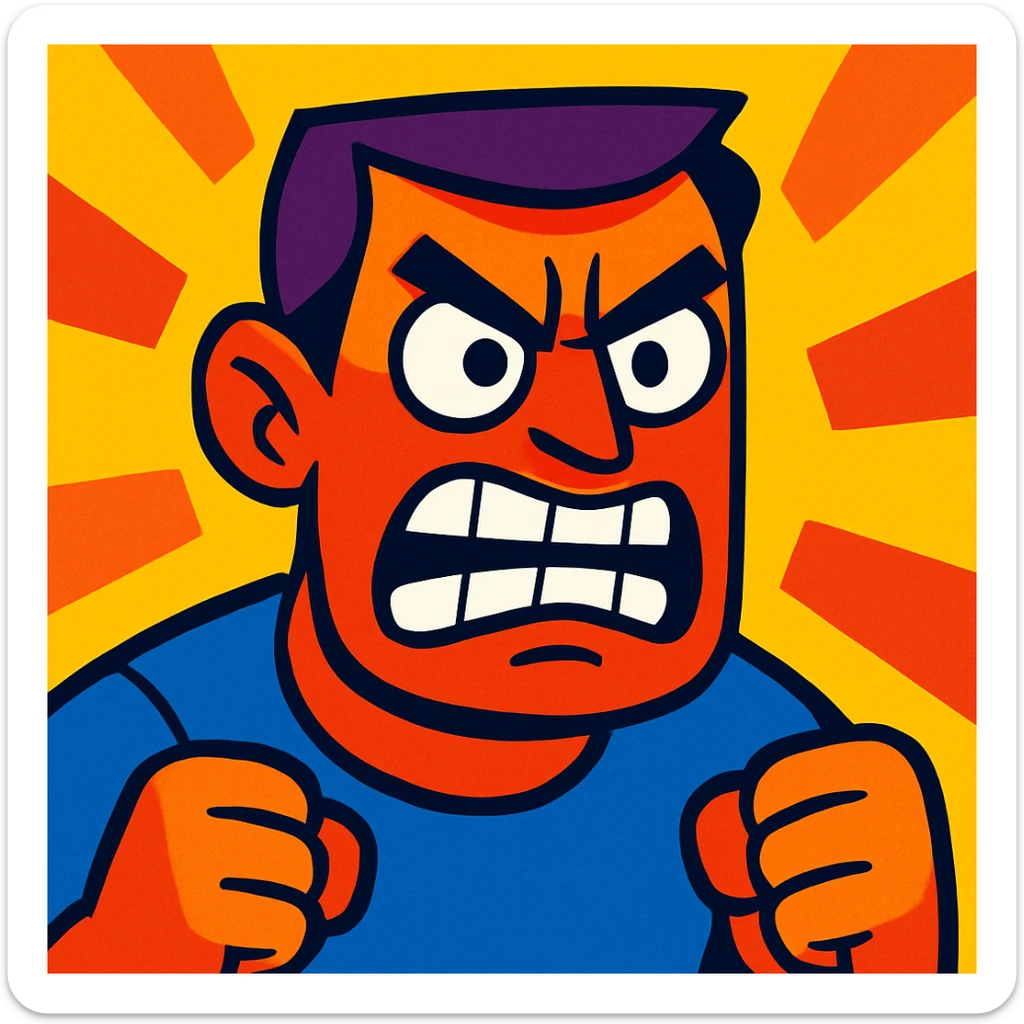 angry man sticker