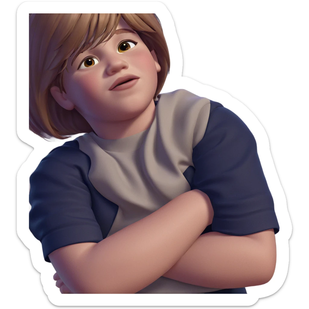 solitary moment with girl sticker